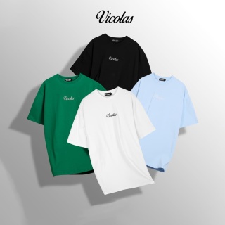Áo thun unisex vải Cotton co giãn 4 chiều thoáng mát co giãn thêu logo Vicolas - V VICOLAS BASIC TEE thumbnail