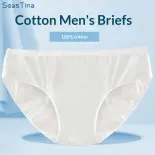 Seastina  Quần lót nam vải cotton thoải mái với kháng khuẩn và thiết kế thoáng khí, một mảnh đồ lót dùng một lần cho sử dụng thường nhật