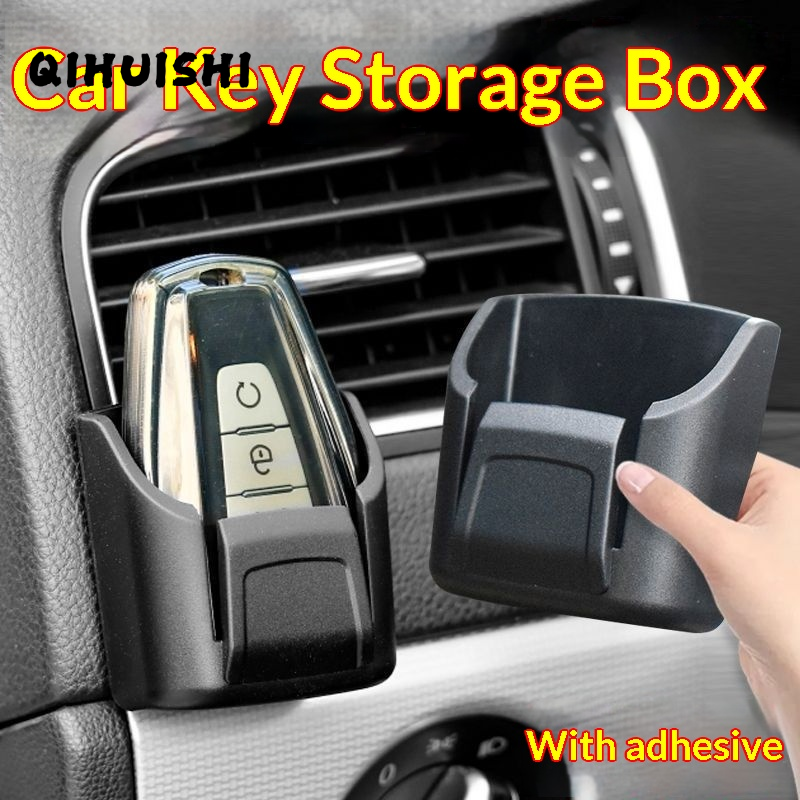 QIHUISHI Car Key Storage Box with Adhesive Back for Dashboard, Convenient and Secure Key Holder for Car Interior Giá 14,000 Đồng*Miễn phí vận chuyển