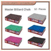 Master Billiard Chalk - Original Pool Cue Chalk, 12 Pack