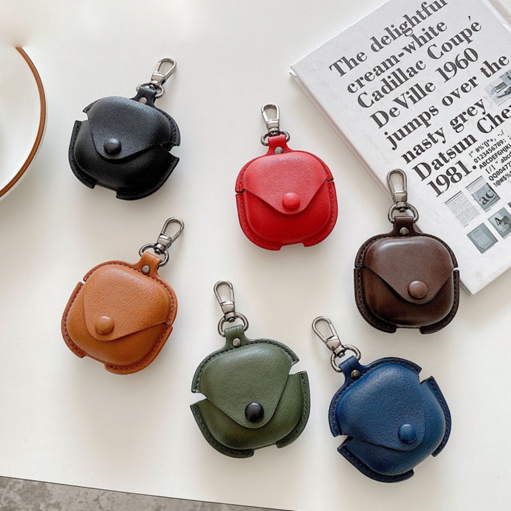 ODJCLS Vừa vặn Vỏ bảo vệ tai nghe Có khóa Da Hộp đựng tai nghe Di động Mở khuôn máy thật Cho Samsung Galaxy Buds Live/Chuyên nghiệp/2/2 Pro Tai nghe