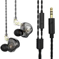 QKZ Ak6 Pro Wired Hi-Fi Bass Earbuds Monitor With Removable Earphone Cable Gaming Headset