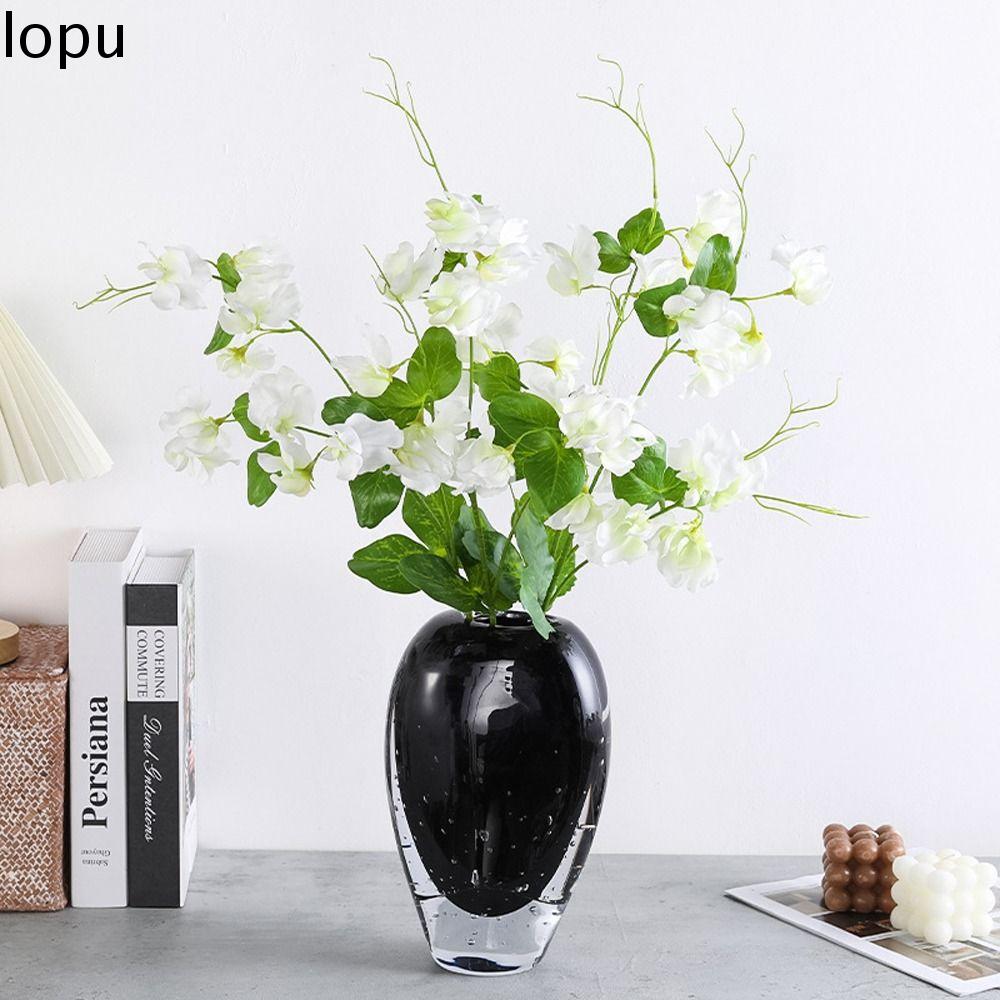 LOPU 55cm Hoa Đậu nhân tạo Nhựa Thanh lịch Cành hoa đậu lụa Cắm hoa Cảm ứng thật Hoa giả Phòng khách gia đình