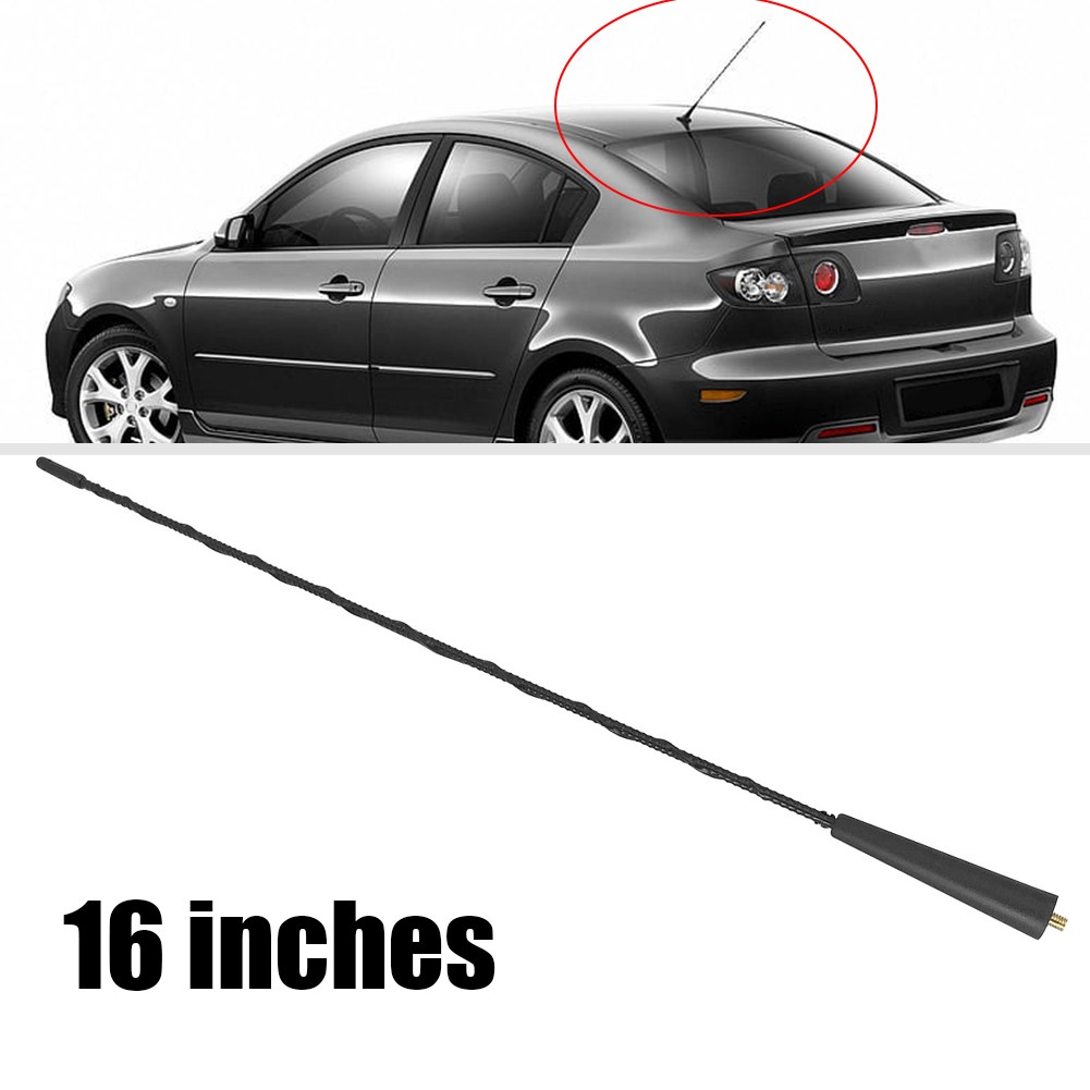 【Thời trang tự động】 mạnh mẽ 12V ăng ten đặt trên nóc xe ô tô 16 inch amfm trên không được thiết kế để tiếp nhận tối ưu