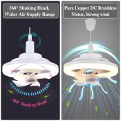 Zeal LED Ceiling Fan with Chandelier Bulb - Modern