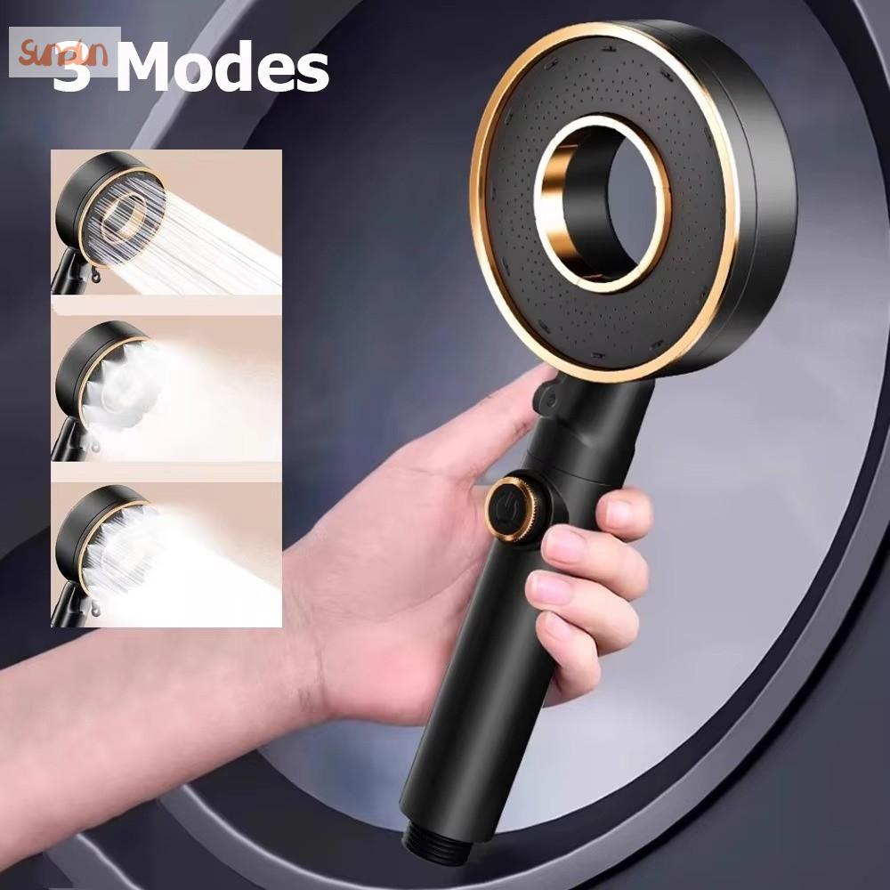 SUNDUN Có thể điều chỉnh Đầu vòi sen áp suất cao Dừng một nút Nhựa Đầu vòi hoa sen 3 chế độ Cài đặt dễ dàng Thiết kế tiết kiệm nước Đầu vòi hoa sen tiết kiệm nước Sử dụng trong phòng tắm