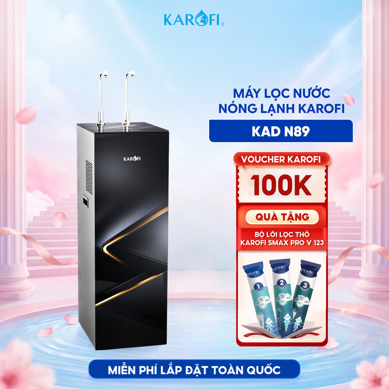 [Free Filter Set] Karofi N89 - Hot and Cold Water Purifier with 10 New Generation Hydrogen Filter Cores Karofi N89, American Ro Membrane. Trendy Design