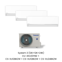 [Extra Warranty Promo] Panasonic New XU Series System 3 Aircon R32 Air-Conditioner [CV Eligible]