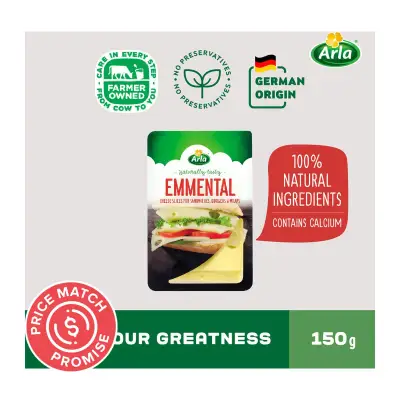 Arla Natural Sliced Emmental Cheese 150g