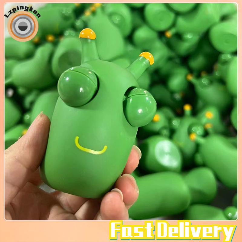 Lzpingkon Fast Delivery Funny Grass Worm Pinch Toy Novelty Eye Popping