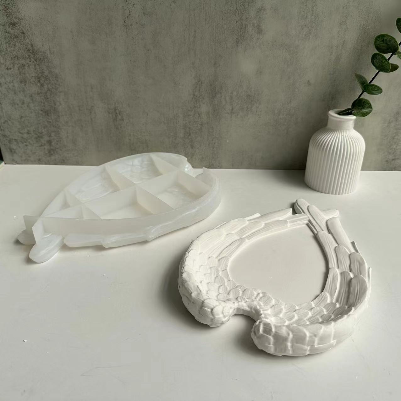 # Cánh Tình Yêu Khay Gương Lông Vũ Khuôn Silicone Đĩa Lông Vũ Khuôn Thạch Cao Khuôn Đúc Gương