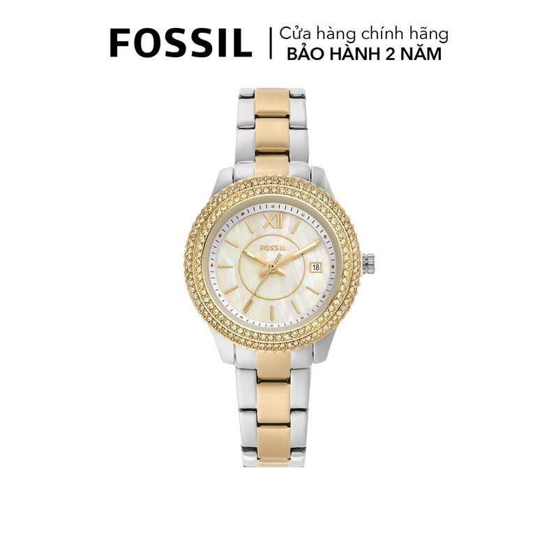 Đồng hồ nữ fossil stella dây kim loại, mặt 30 mm, hai màu, es5138