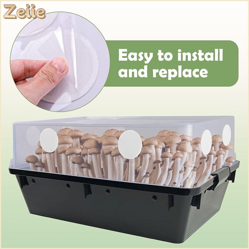 ZEIIE 24pcs Thoáng khí Đĩa lọc dính Monotub Phổ quát Bông Vật tư trồng nấm Chuyên nghiệp Micropore Bộ lọc Monotub dành cho nấm Đồ dùng làm vườn