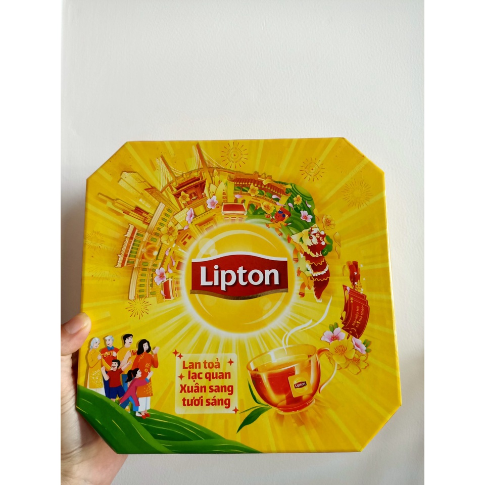 Trà Lipton Túi lọc hộp 25 gói/ Lipton vị Chanh 224g 16 gói/ Trà Xanh/ Bát Giác