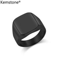 Kemstone tối giản đánh bóng vonfram người đàn ông của vòng con dấu khắc thiết kế hiện đại thời trang bền đồ trang sức quà tặng