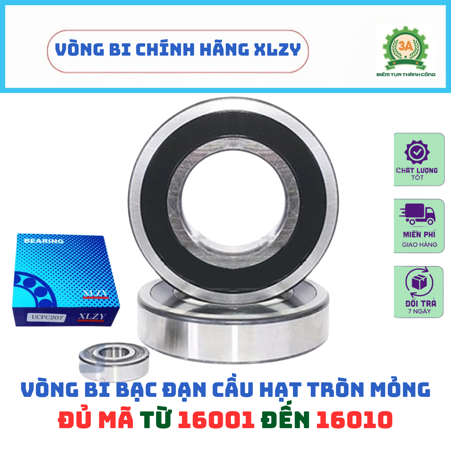Vòng bi bạc đạṇ mỏng 16001 16003 16004 16005 16006 16007 16008 16009 16010 - Chính hãng XLZY Giá 19,000 Đồng*Miễn phí vận chuyển