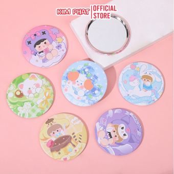 Gương Trang Điểm Cầm Tay Hình Tròn AMJZ