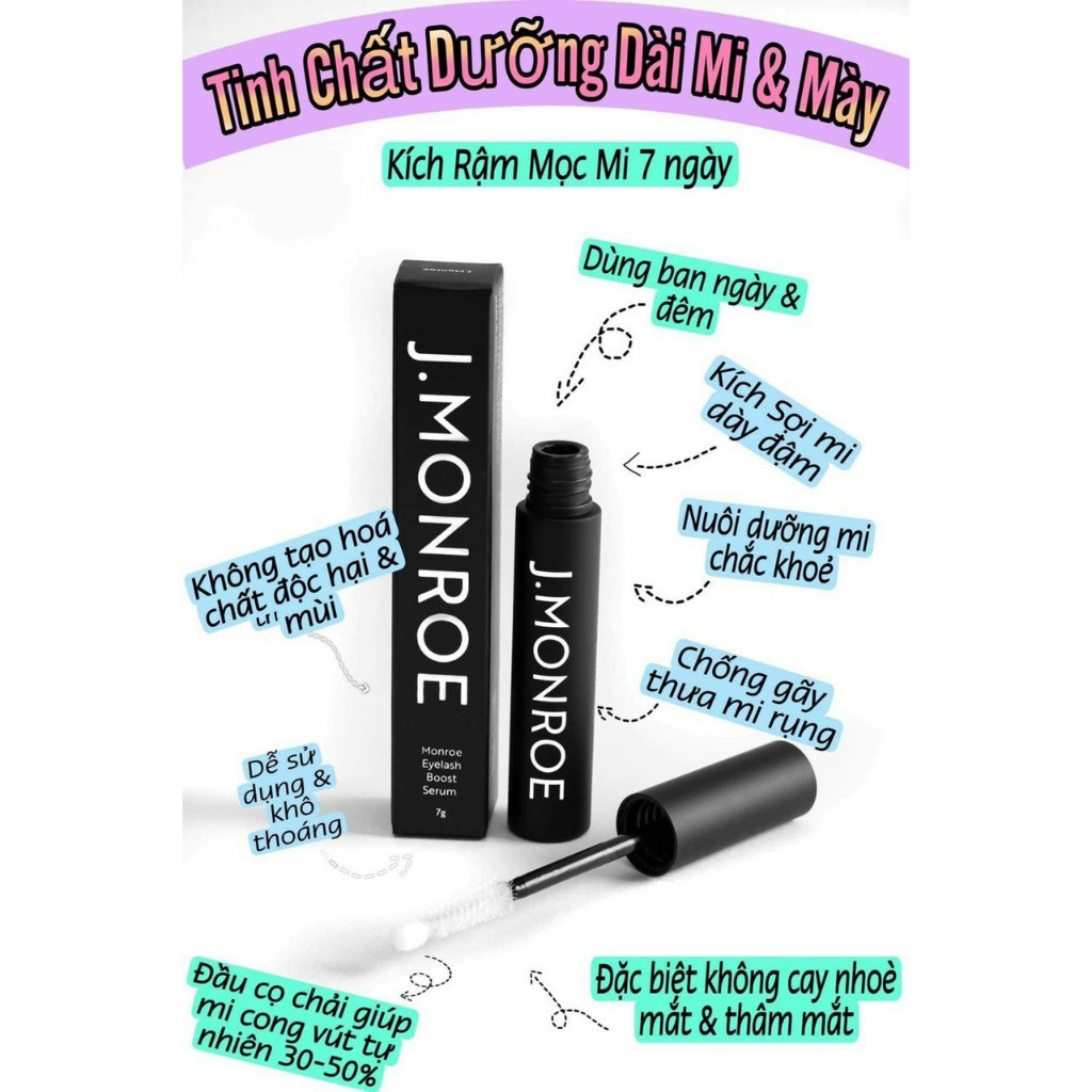 Serum Dưỡng Mi Hàn Quốc J.Monroe Kích Thích Mọc Mi Tự Nhiên 7ml