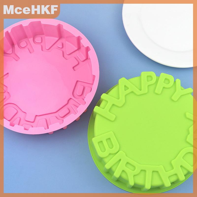 ❤❤❤Hot Sale MceHKF Silicone Cake Mold Festival Cake Baking Pan Mousse Mould 3D DIY Circular Happy Birthday Handmade Kitchen Baking Tools Accessorie