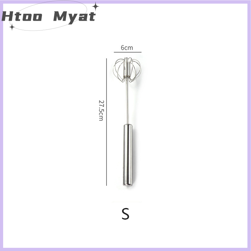 tantuoye Hộ gia đình bán tự động xoay trứng Beater thép không gỉ tự quay kem đồ dùng Whisk Manual Mixer bếp công cụ