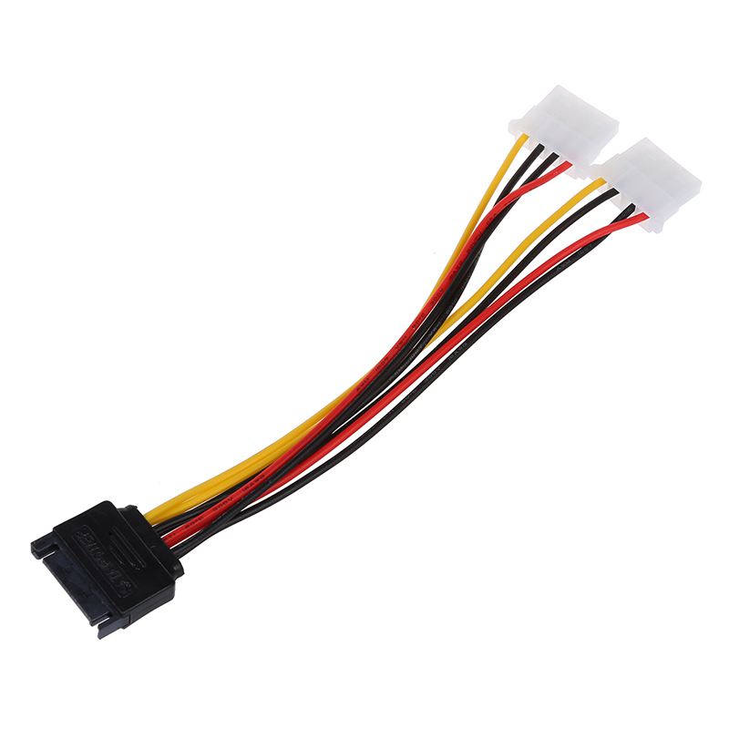SATA 15 Pin Male to Female 4 Pin IDE Adapter Power Cable Cord