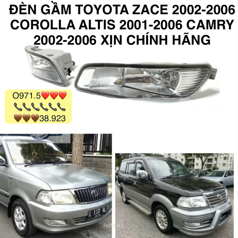 ĐÈN GẦM TOYOTA ZACE 2003-2006 COROLLA ALTIS 2001-2007 CAMRY 2002-2006 HÀNG XỊN CHÍNH HÃNG VÀ OEM 81220-0B040 81221-0B040