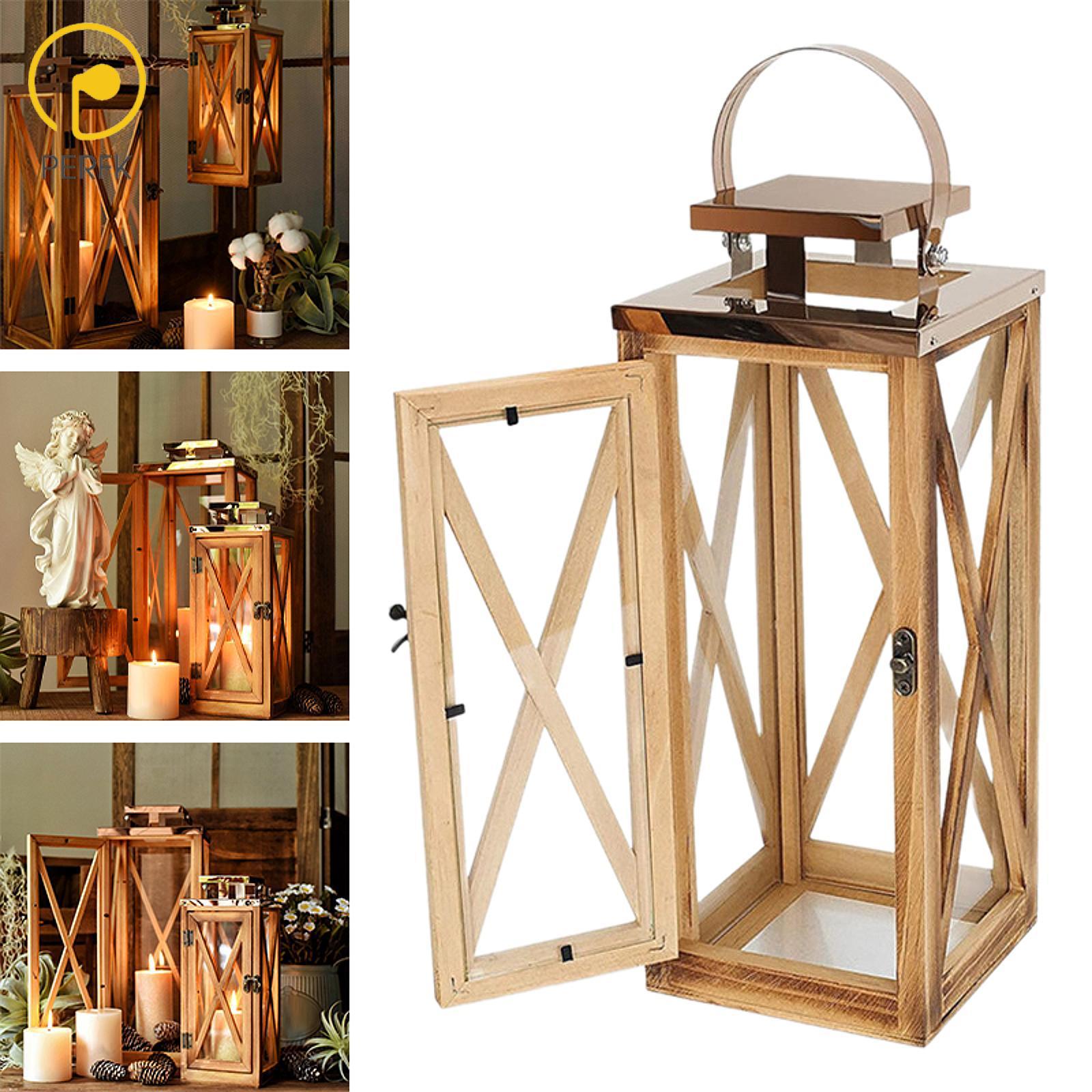 Perfk Wooden Candle Holder Windproof Candelabra Crafts Novelty Desktop Ornament Birthday Gift Pillar Candle Stand for Bedroom Shelf ราคา 2,891 บาท*ส่งฟรี