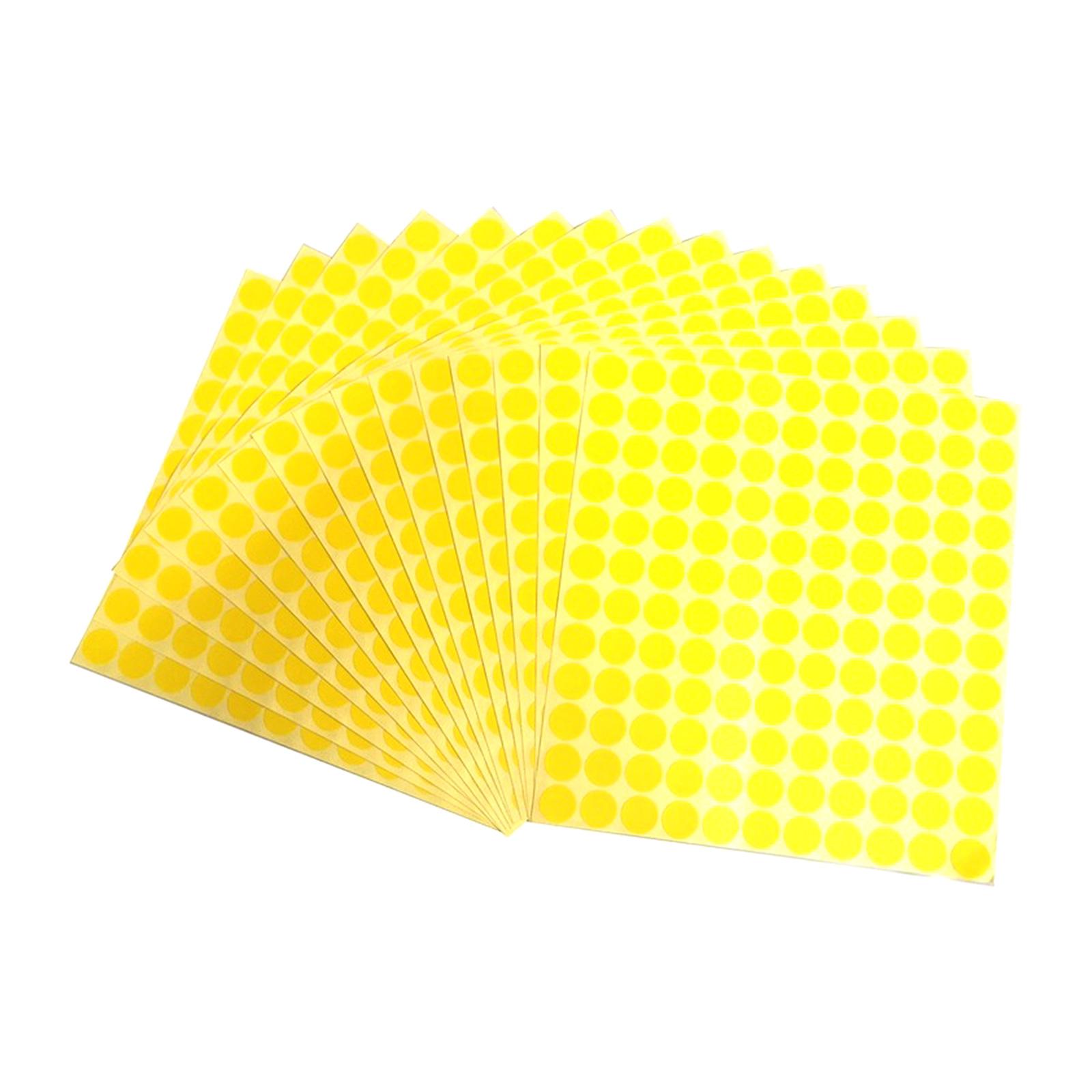 VIP Educational Supplies Pte Ltd Adhesive Round Label 16mm diameter Yellow 1440pcs/per pkt