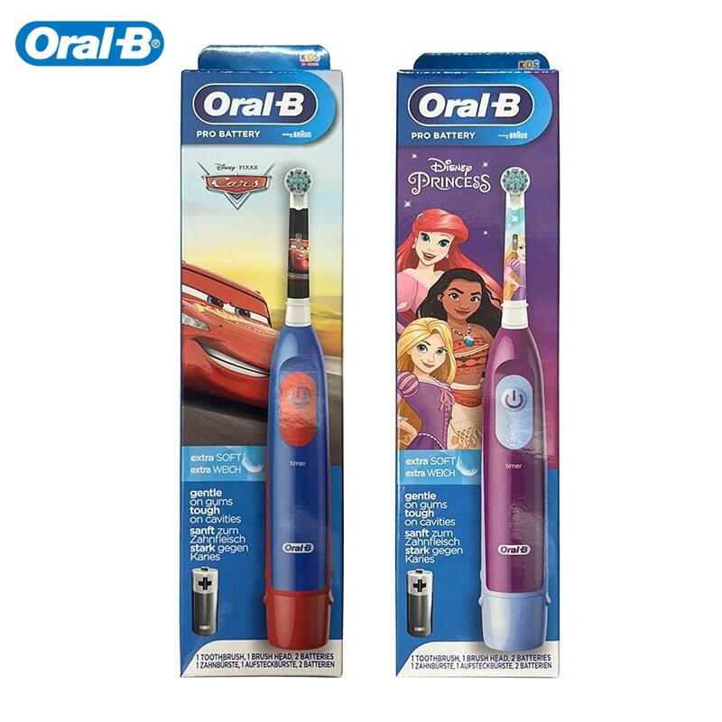Oral B db3010 bàn chải đánh răng điện cho trẻ em cho trẻ em lứa tuổi 3 + mềm Dupont lông 7200 lần xoay Min kép sạch AA pin