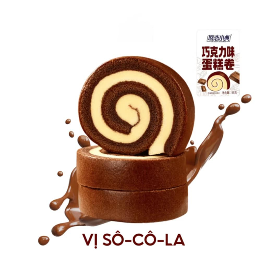 Bánh Bông lan cuộn Socola phô mai 95gr