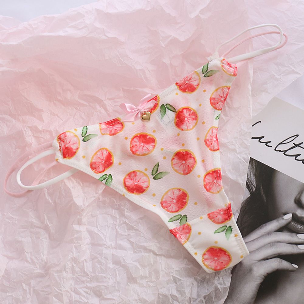 Qingxin thoáng khí dễ thương mèo cạp thấp gấu cho trái tim Hàn Quốc cho nữ Đồ lót lưới sọc tóm tắt Phụ Nữ Cung quần lót