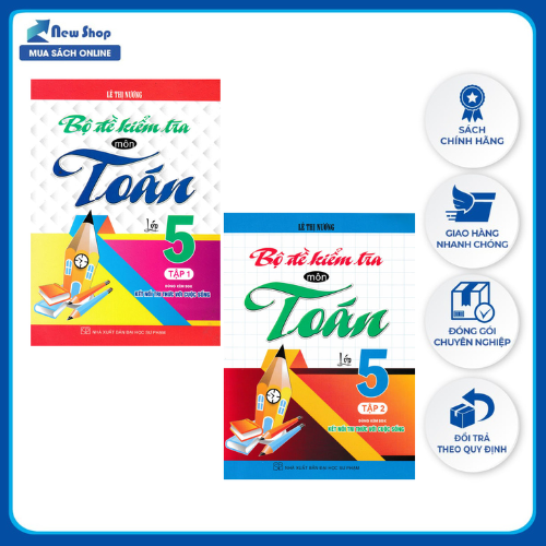 Sách - Bộ Đề Kiểm Tra Môn Toán Lớp 5  (Dùng Kèm SGK Kết Nối Tri Thức Với Cuộc Sống) - HA - Newshop