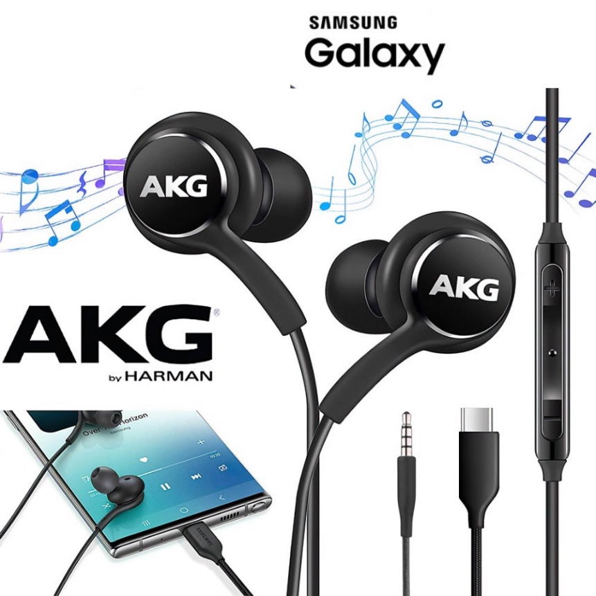 Tai Nghe AKG SamSung S8 S9 S10 S20 S21 S22 Note 8 Note 9 Note 10 Note 20 Có Dây Jack 3.5mm và Type C