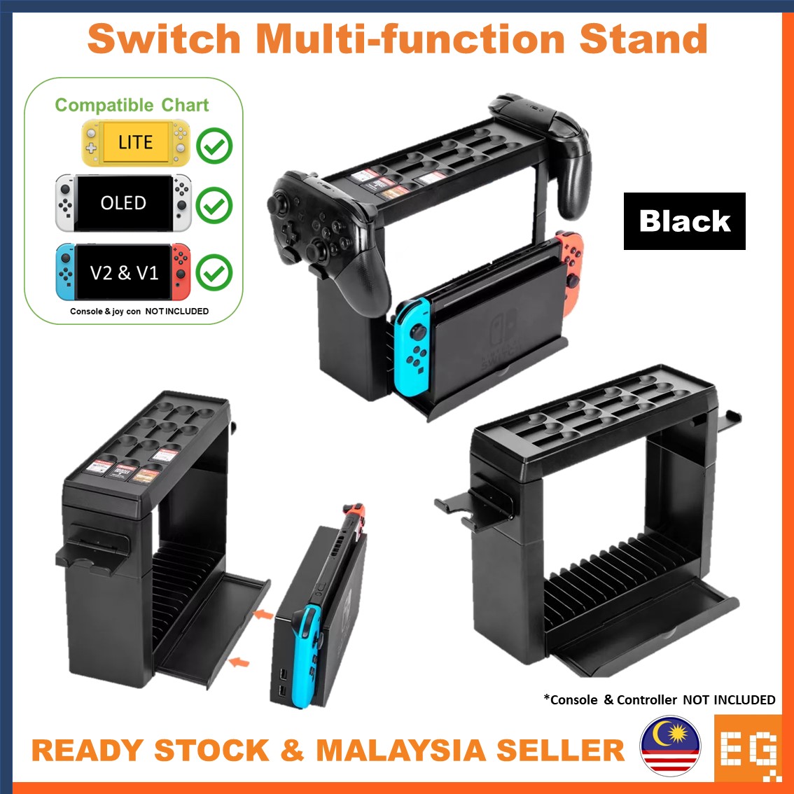 Nintendo Switch OLED Switch V2 Lite Storage Stand Kit Multifunctional Storage Rack TNS 19051