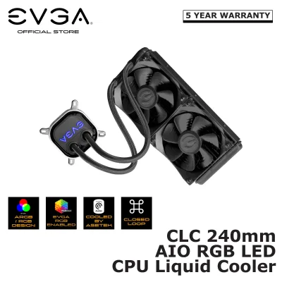 EVGA CLC 240mm All-in-One AIO RGB LED CPU Liquid Cooler
