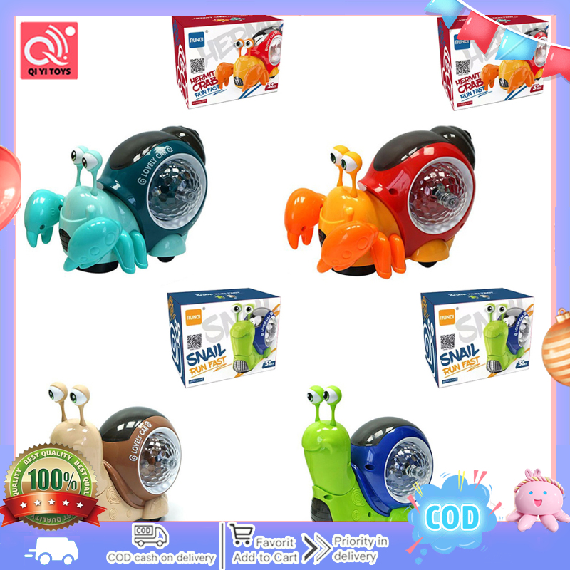 Electric Snail Toy Universal Shaking Head Snail With Music Light