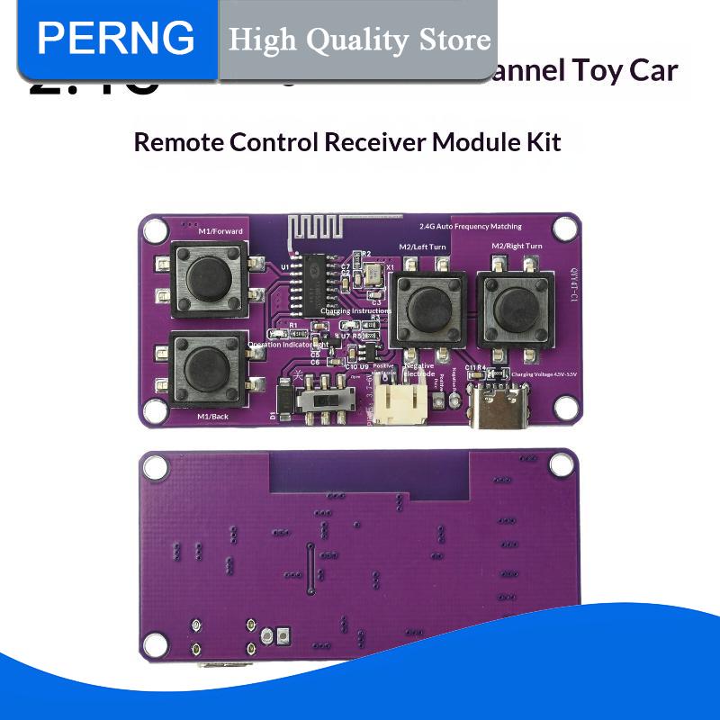 [PERNG] Tehe 1 bộ tự làm đồ chơi xe ô tô THUYỀN Robot 2.4G 4 8 kênh điều khiển từ xa Kit với Type-C sạc dài phạm vi lên đến 200 100 mét ổn định kết nối - 2