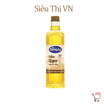 Dầu gạo Simply 1L, Simply dầu gạo lứt 1L DATE MỚI