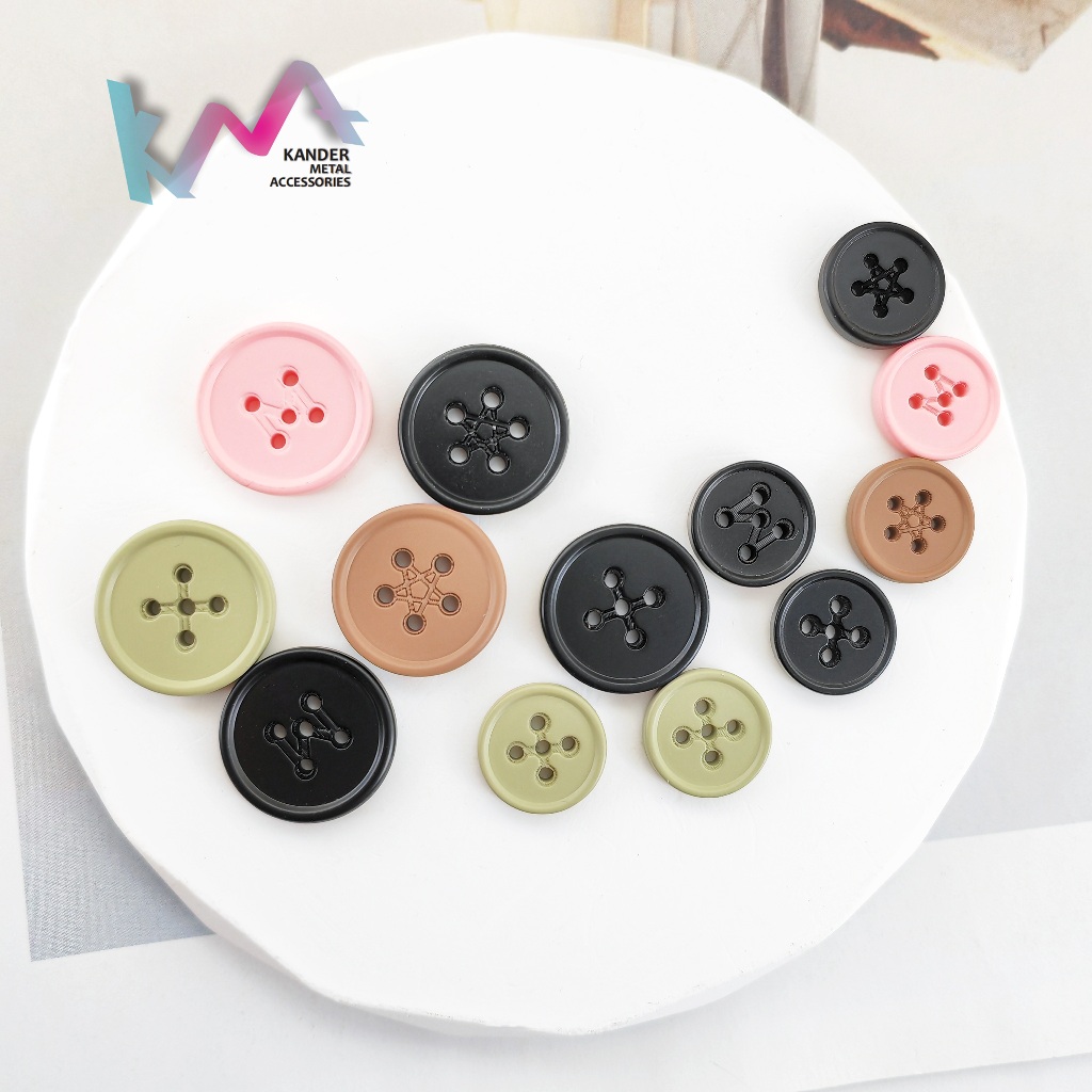 KANDER Resin Button Colorful Kancing Hias Kemeja Gamis SZ-0496