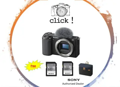 Sony ZV-E10 Mirrorless Camera (Free 2 X 64GB Card + Sony Bag)