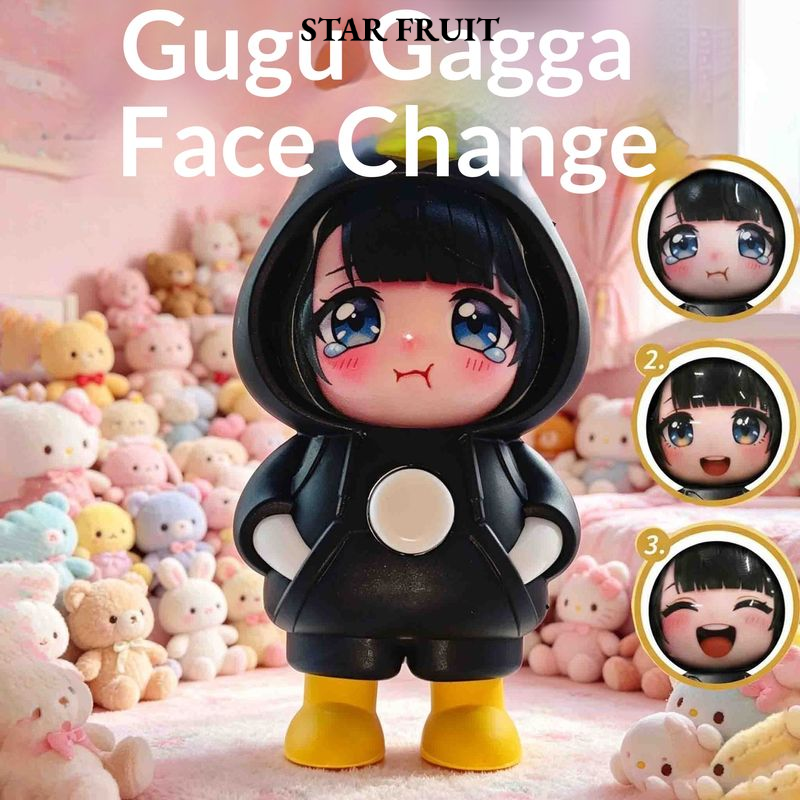 STAR FRUIT⭐ Cute Transforming Face Toy Figure Keychain with Expressive Faces and Fun Design ราคา 23 บาท*ส่งฟรี