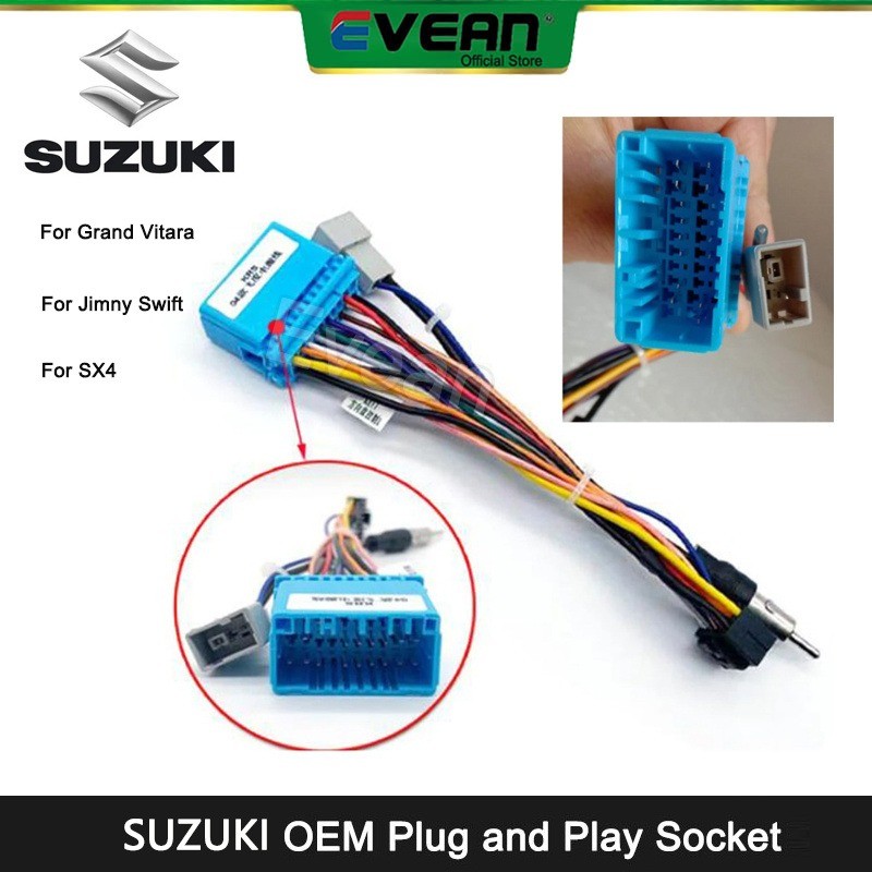 16-Pin Power Wiring Harness For Pioneer Car Stereo – Fits Honda Acura Suzuki (1998-08)