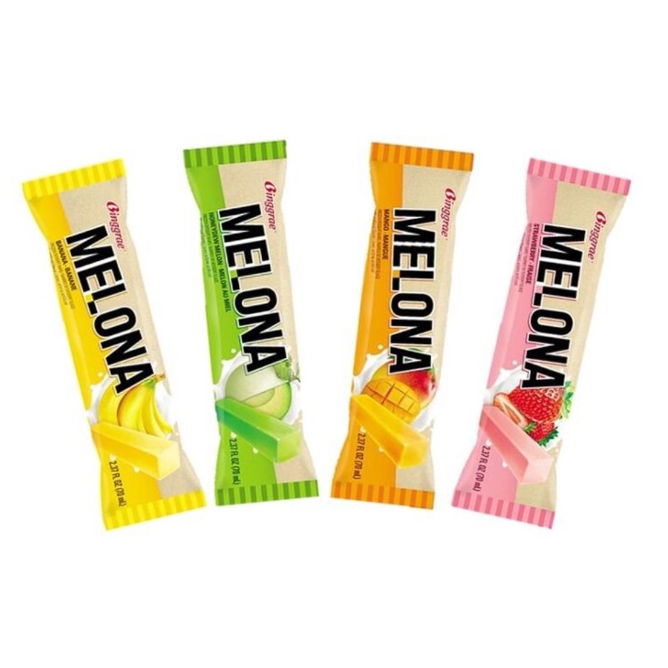 (Giao HCM) Combo 5 cây kem Melona Hàn Quốc (vị dưa lưới, chuối và dâu)