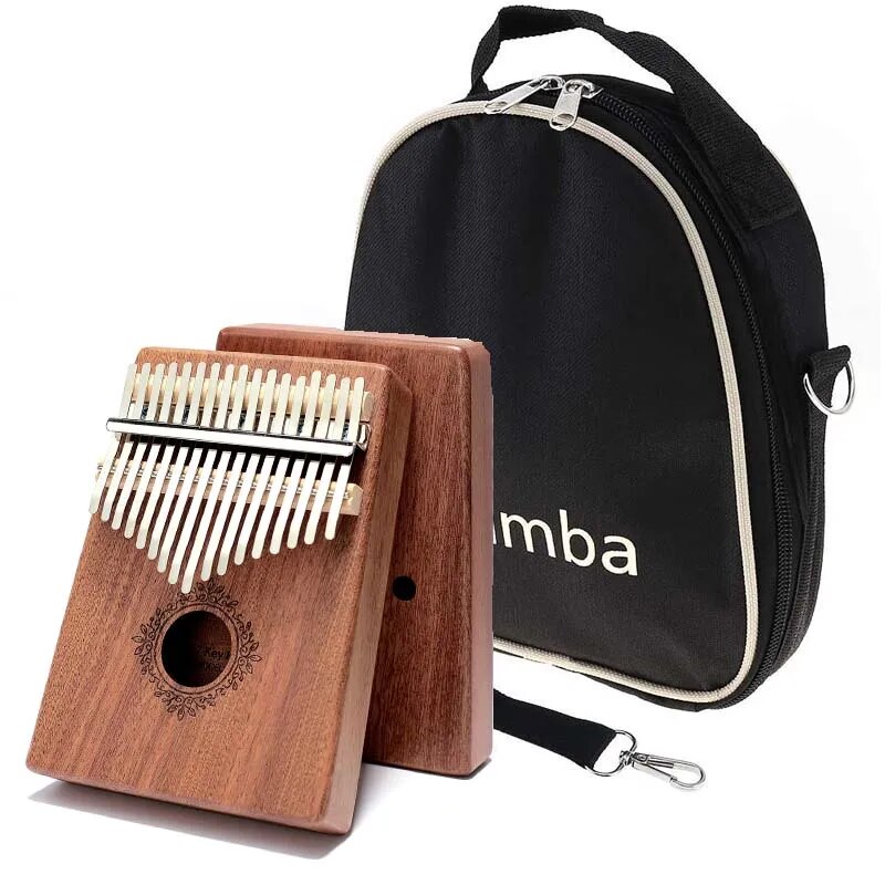 Kalimba 17 Keys Thumb Piano High Quality Wood Mahogany Mbira Body Afircan Sanza With Kalimba Bag Creative Music Box Finger Piano
