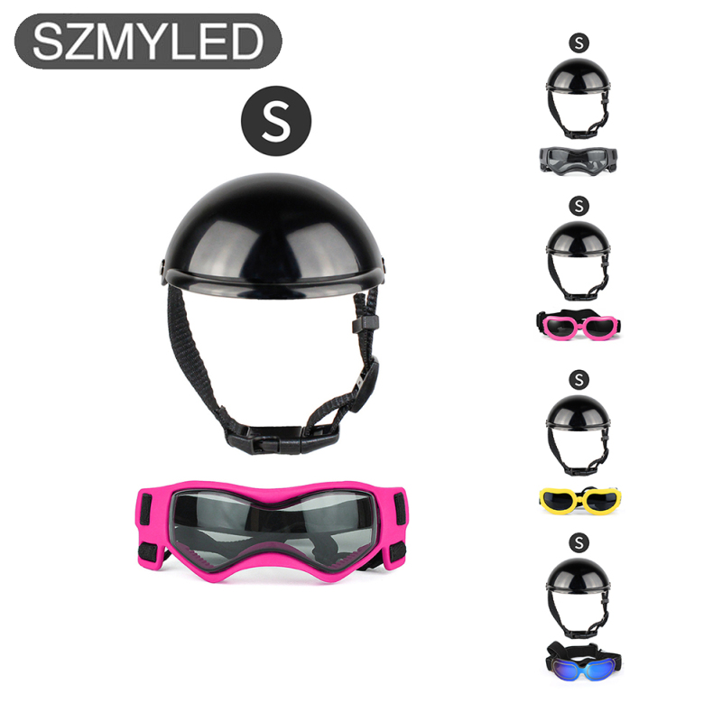 Puppy Helmet Sunglasses Soft Comfortable Breathable Adjustable Motorcycle Accessories For Cats Dogs