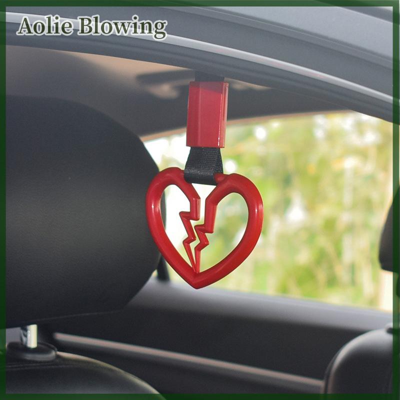 Aolie Jdm Nhẫn Nhật Bản tàu điện ngầm xe buýt xe xử lý dễ thương bị hỏng trái tim xử lý tay dây đeo phía sau phía trước bội cảnh báo vòng