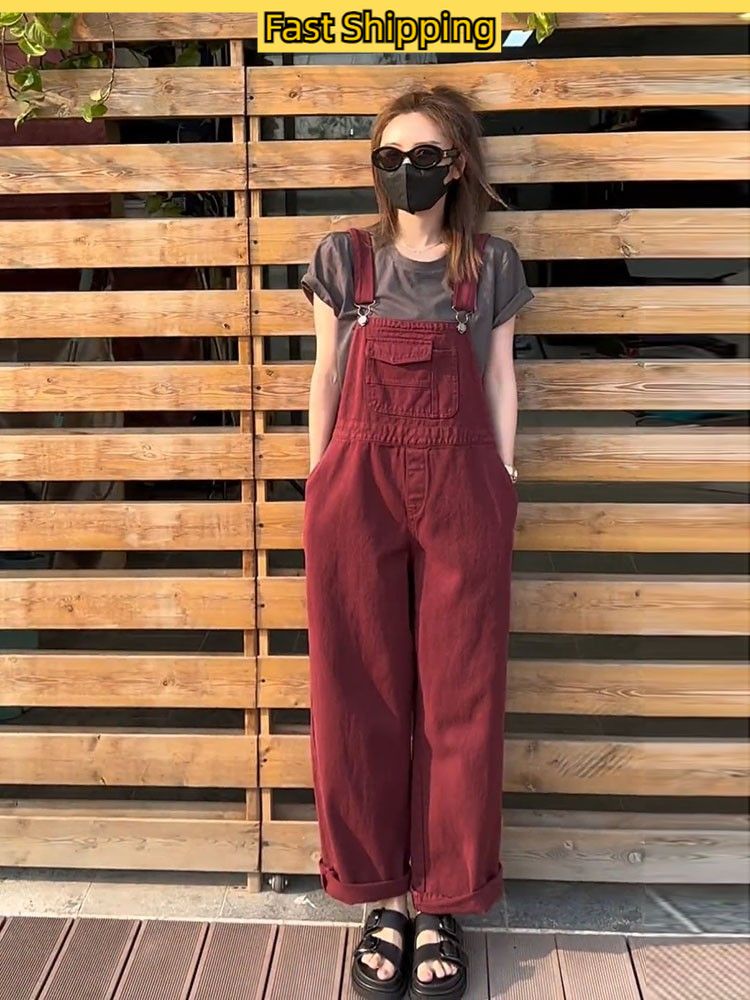 TOFASHIONS Jumpsuit Women Korean Style Women Jumpsuit Denim Overalls Women Fashion Trousers High Waist Cropped Pants Loose Oversized Suspender Rompers Jeans Untuk Perempuan 23102604