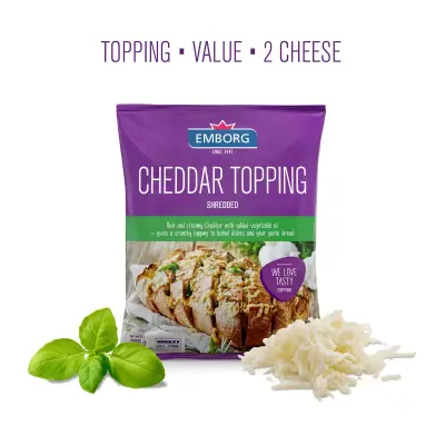 Emborg Shredded Cheddar Topping Cheese