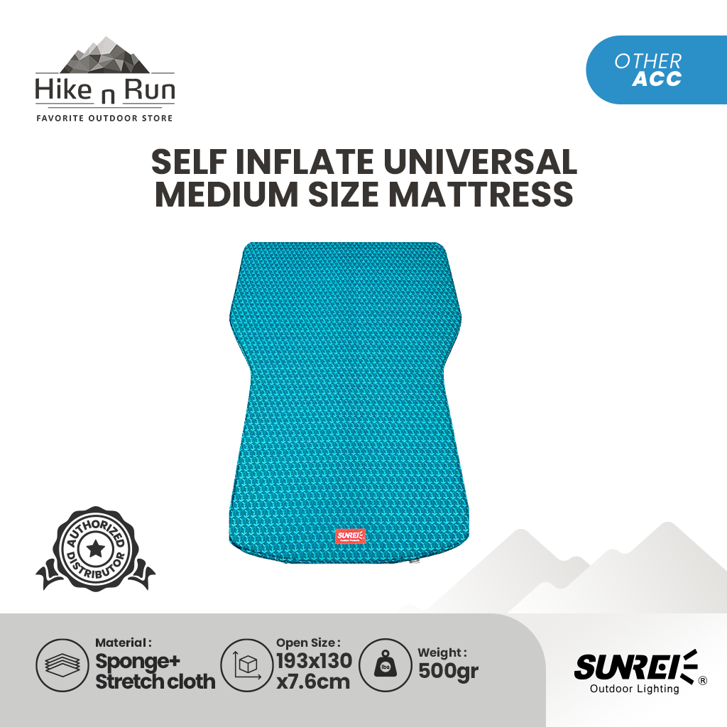 Kasur Mobil Sunrei Self Inflate Mattress Universal Matras Sponge Medium Size Harga 2,946,086 rupiah*Gratis Ongkir