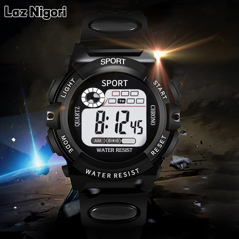 Laz Nigori Children's Alarm Clock Electronic Watch, Fashion Girl Waterproof Luminous Sports Multifunctional Female Mechanical Watch ราคา 75 บาท*ส่งฟรี